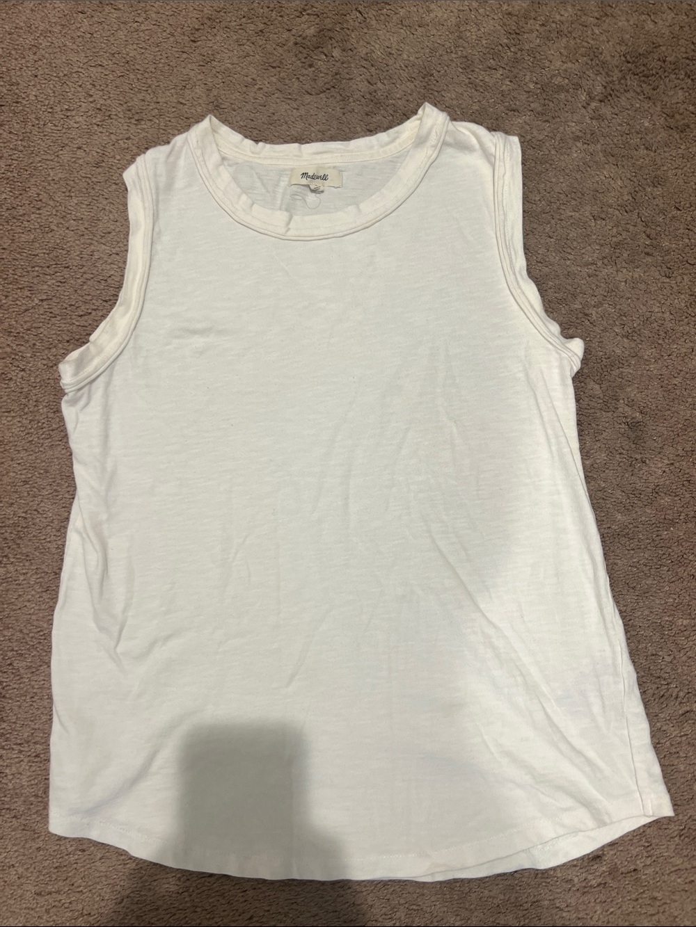 Madewell off whiteSleeveless Crewneck Tank Top